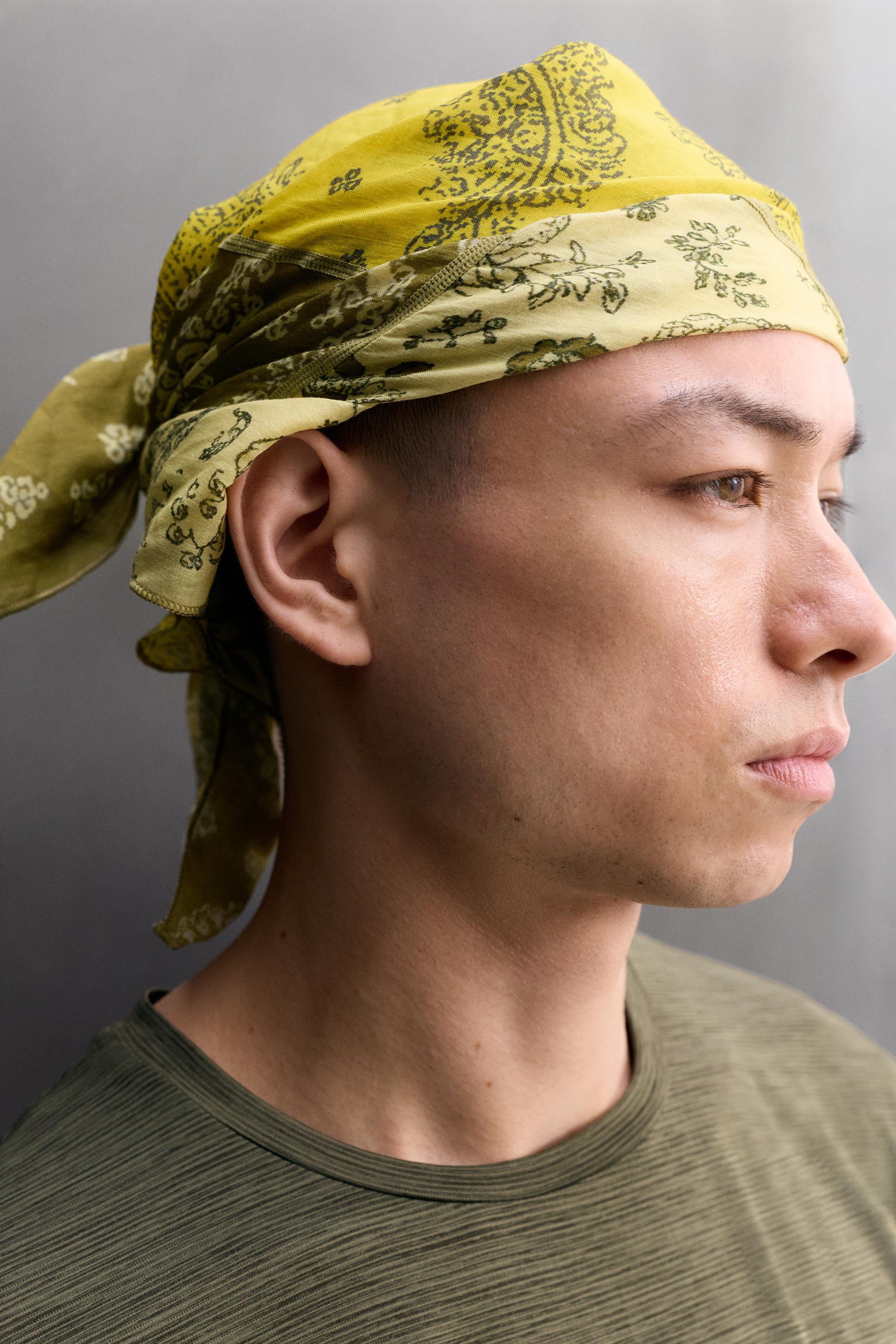BANDANA PATCHWORK EN RAMIE ET COTON